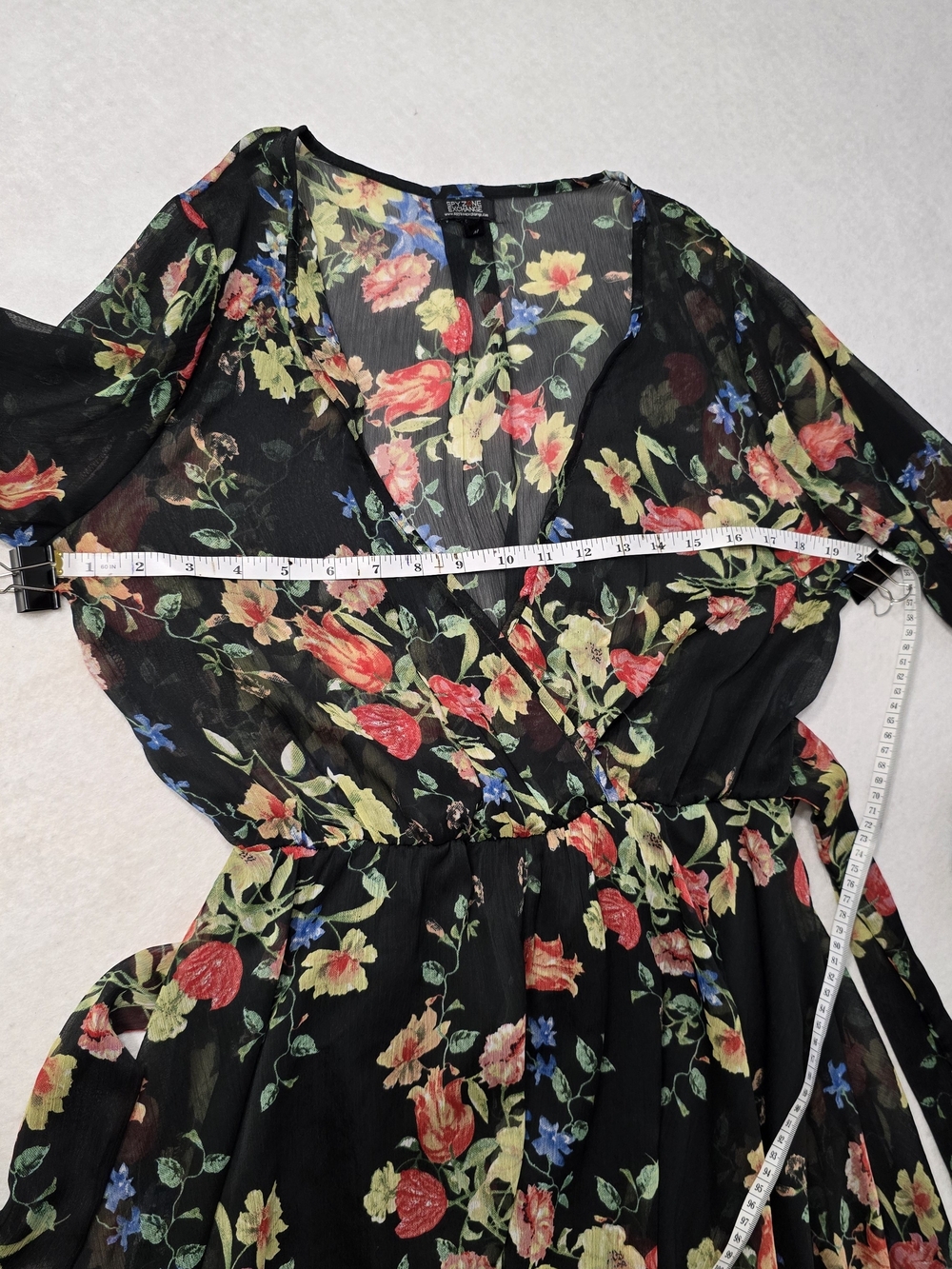 Floral Maxi Dress in Black - Picture 8 of 11